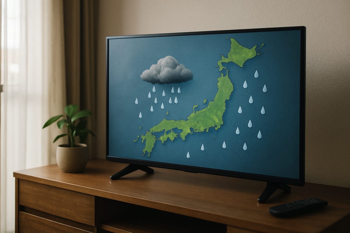 テレビは雨予報