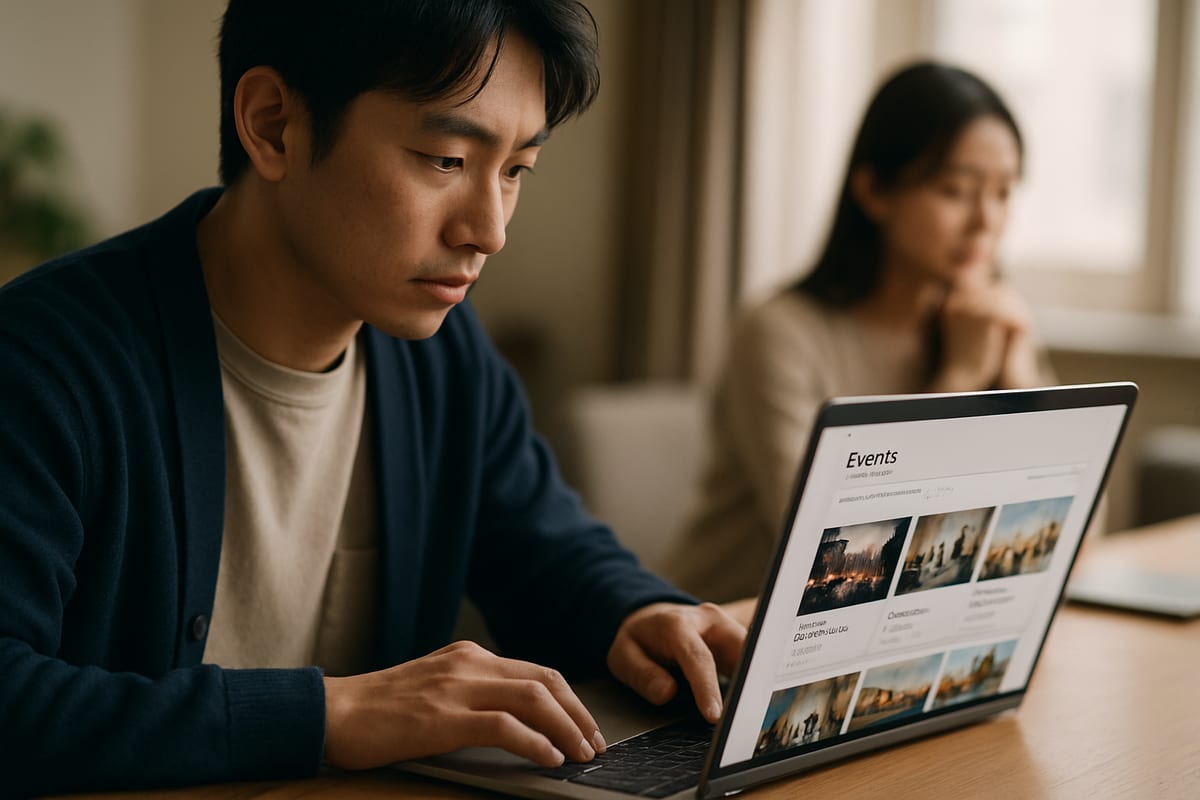 PCでイベントを検索している