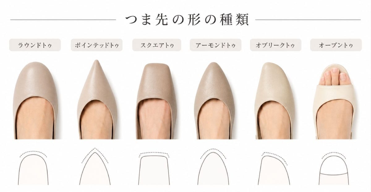 靴のつま先 種類別ガイド｜形で選ぶコツと足型別の正解