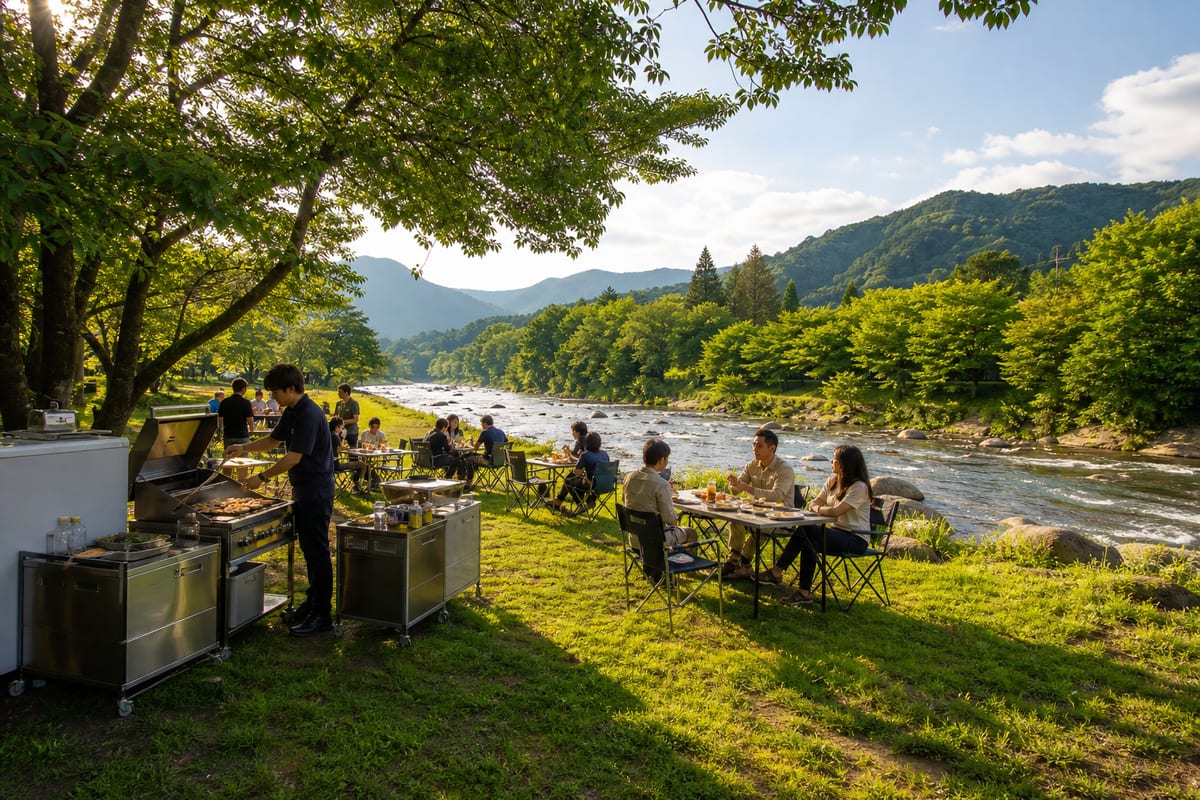 群馬 川BBQ