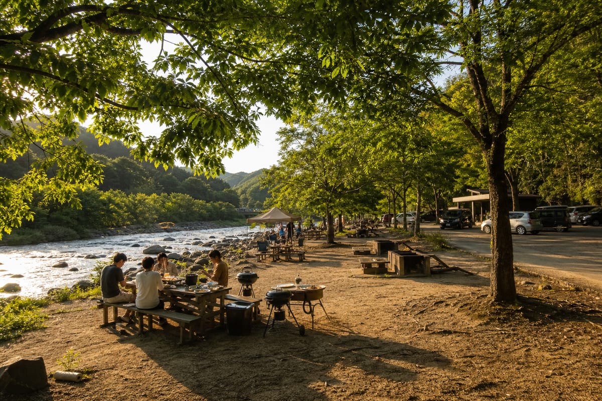山口 河川敷BBQ