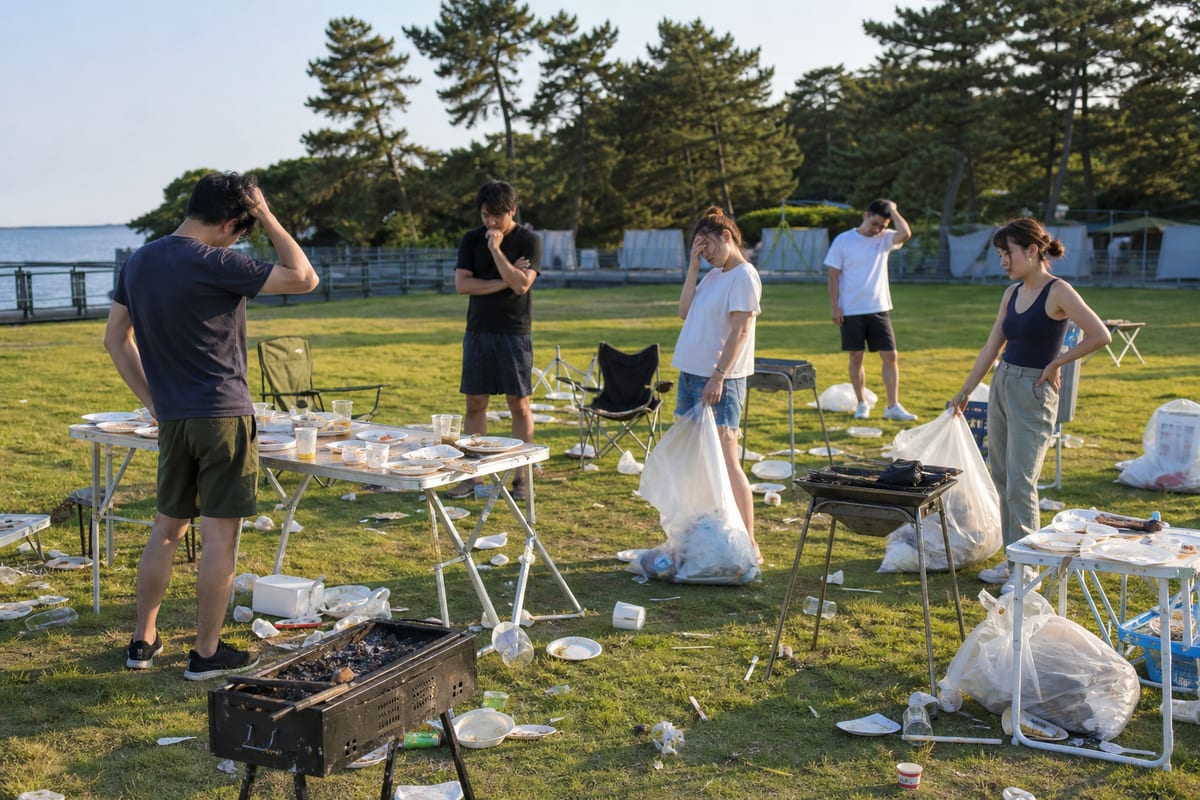 福岡 団体BBQ 片付け