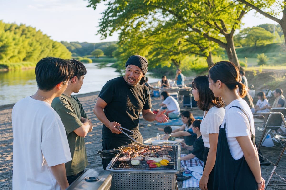 千葉 川BBQ