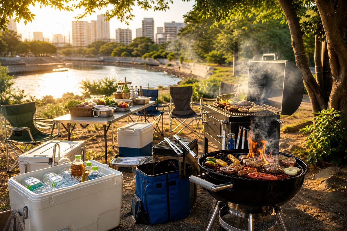 神戸 川遊び BBQ