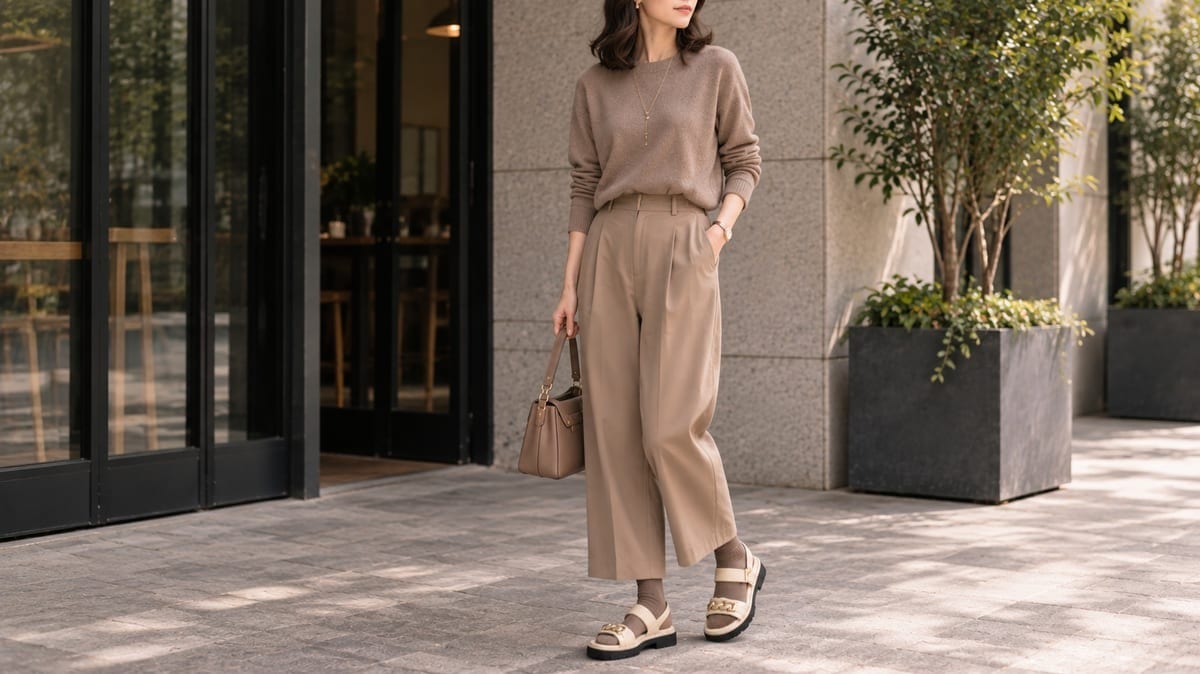 秋サンダル、春夏のものでいい?素材・色・合わせ方の正解