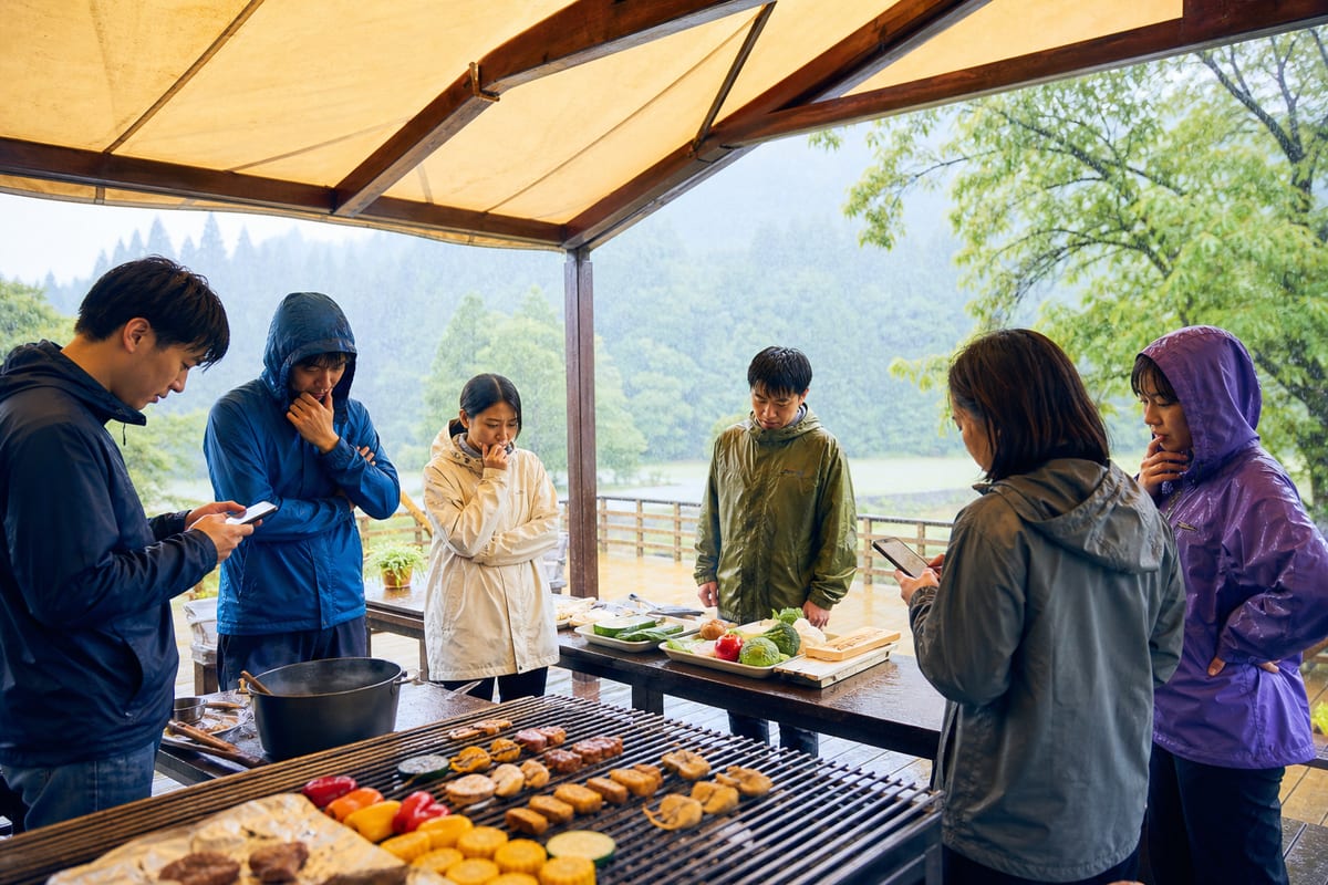 関東 BBQ 雨天 対策