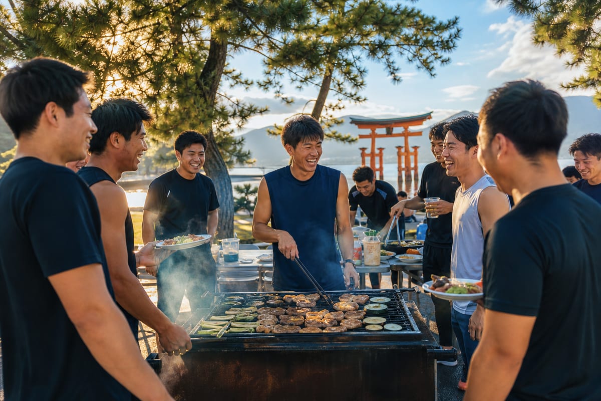 広島 BBQ スポーツチーム 打ち上げ