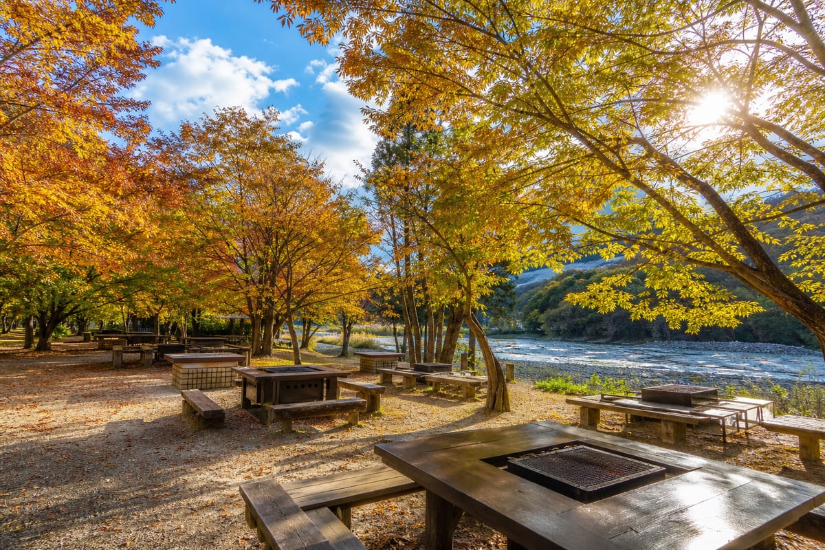 下関 吉田河川公園 BBQ 秋