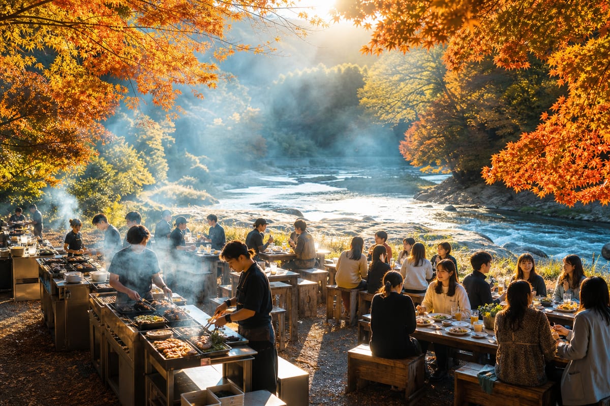 下関 吉田河川公園 BBQ 秋