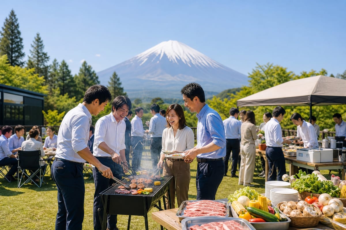 山梨 BBQ 法人 チームビルディング アクティビティ